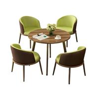 KIBONCY Multi-Color Dining Set, Two-Tone Design & Compact Size 5-Piece Modern Bistro,Heavy-Duty Construction & Easy-to-Clean Materials(G)