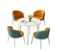 KIBONCY Multi-Color Dining Set, Two-Tone Design & Compact Size 5-Piece Modern Bistro,Heavy-Duty Construction & Easy-to-Clean Materials(J)