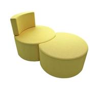 KIBONCY Multi-Piece Round Modular Lounge Couch, Petal Circular Sofa, Soft Upholstered Curved Seat for Company Rest Space(D)