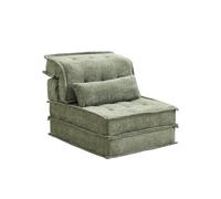 KIBONCY Multifunctional Convertible Floor Sofa Chair, Adjustable Reclining Lazy Couch, Comfortable Tufted Chenille with Pillow for Living Room Bedroom(E)