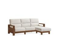 KIBONCY Natural Cedar Wood Sofa Couch, Solid Upholstered, 3 Seater,for Bedroom, Home Office(7)