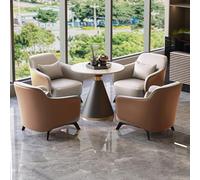 KIBONCY Office Reception Sofa Chair, Negotiation Table and Chair Set, Balcony Leisure Home Office(A,60CM)