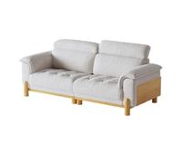 KIBONCY Oversized Accent Chair, Upholstered Armchair with Solid Wood Legs Curved handrail, Single Sofa for Living Room, Bedroom(2.6m)