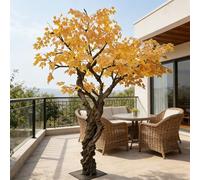 KIBONCY Paisaje - Amigable Chino - Abedules Artificiales de Estilo for Espacios Interiores: Árboles Falsos con Hojas Eternas, Perfectos for Salas de Estar, Vestíbulos o Lugares de Eventos(3mx2m)