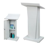 KIBONCY Podio de Metal con Estante de Almacenamiento, Atril for Restaurante, Atril for conferencias(E)