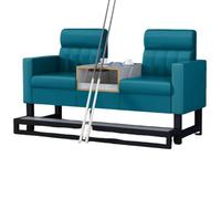 KIBONCY Pool Hall Seating Sofa, Heavy-Duty Lounge Couch with Ergonomic Lumbar Support, Breathable PU Leather Surface & High-Resilience Sponge(H)