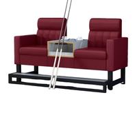 KIBONCY Pool Hall Seating Sofa, Heavy-Duty Lounge Couch with Ergonomic Lumbar Support, Breathable PU Leather Surface & High-Resilience Sponge(I)