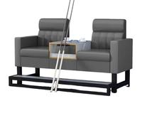 KIBONCY Pool Hall Seating Sofa, Heavy-Duty Lounge Couch with Ergonomic Lumbar Support, Breathable PU Leather Surface & High-Resilience Sponge(F)