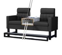 KIBONCY Pool Hall Seating Sofa, Heavy-Duty Lounge Couch with Ergonomic Lumbar Support, Breathable PU Leather Surface & High-Resilience Sponge(B)