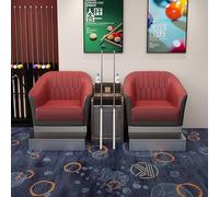 KIBONCY Pool Hall Spectator Booth Sofa, High Elastic Sponge Padded Billiard Watching Chair Durable Leather Lounge Furniture for Indoor Competition Room(J)