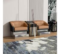 KIBONCY Premium Billiard Chair with Side Table, Billiards Seating Set, with Wooden Coffee(3)