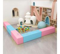 KIBONCY Premium Modular Sofa Set,PU Leather Semicircle Combination Bench Sofa, for Preschool, Classroom, Waiting Room & Playroom(120 * 40 * 40CM)