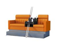 KIBONCY Professional Billiard Room Seating Set, Ergonomic Backrest Sofa Chair with Drink Holder, Heavy-Duty PU Leather Spectator Couch for Pool Hall(E)
