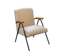 KIBONCY PU Leather Accent Chairs Set Mid-Century Chair, Lounge with Black Metal Legs, for Living, Bedroom, Reading Room(2)