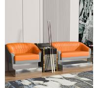 KIBONCY PU Leather Billiard Chair with Side Table, Ergonomic Armchair for Pool Game Room, Heavy-Duty Seating with Cue Holder Space(3)