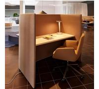 KIBONCY Puesto de Trabajo Individual Abierto, Moderno y Sencillo, semicerrado y Flexible, con mampara divisoria. Espacio de Oficina con Escritorio compartido.(C)