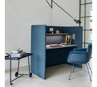 KIBONCY Puesto de Trabajo Individual Abierto, Moderno y Sencillo, semicerrado y Flexible, con mampara divisoria. Espacio de Oficina con Escritorio compartido.(B)