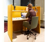 KIBONCY Puesto de Trabajo Individual Abierto, Moderno y Sencillo, semicerrado y Flexible, con mampara divisoria. Espacio de Oficina con Escritorio compartido.(A)