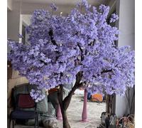 KIBONCY Realistic Purple Jacaranda Blossom Tree, Faux Flowering for Indoor/Outdoor Aesthetic Landscaping(1.2mx1m)