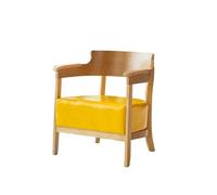 KIBONCY Renovation House Floor Chair Leather Sofa Armchair Single Discuss Comfy Upholstered Arm Chairs for Living Room Bedroom Reading(2)