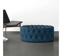 KIBONCY Reposapiés Redondo otomano Acolchado for sofá de Sala Estar, Funda Esponja Suave for cojín, reposapiés Moderno for el hogar y la(A,80x40cm)