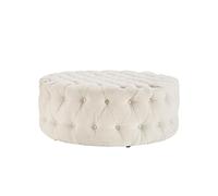 KIBONCY Reposapiés Redondo otomano Acolchado for sofá de Sala Estar, Funda Esponja Suave for cojín, reposapiés Moderno for el hogar y la(B,100x40cm)