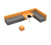 KIBONCY Right Angle Corner Sofa, Modular Sectional Loveseat,Free Splicing Creative,for Bookstore Leisure Bar, Coffee Shop, Business Hall(9)