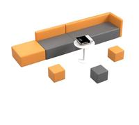 KIBONCY Right Angle Corner Sofa, Modular Sectional Loveseat,Free Splicing Creative,for Bookstore Leisure Bar, Coffee Shop, Business Hall(6)