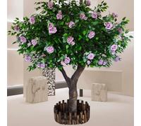 KIBONCY Rosal Artificial, árbol de los Deseos Azul, decoración de Exteriores, vestíbulos de hoteles, escaparates corporativos y paisajismo(5M)