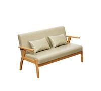 KIBONCY Scandinavian Single Accent Chair Solid Wood Frame & Leather Upholstery, Ergonomic Lounge for Living Room Bedroom Study(7)