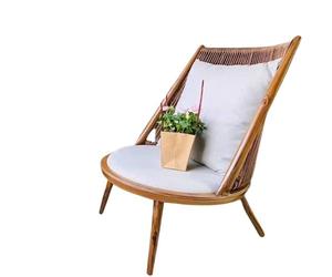 KIBONCY Set de Muebles de Jardín 3 Piezas en Mimbre, Silla de Conversión con Mesa de Cristal Templado, Set Bistro para Balcón Interior y Exterior(B,One Chair)