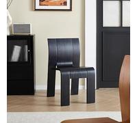 KIBONCY Silla de Comedor Francesa Mediados Siglo - Arte Retro WABI-Sabi, Silla diseño apilable for el hogar o un Hotel Boutique, 2 Colores Opcionales(Black)