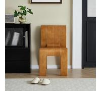 KIBONCY Silla de Comedor Francesa Mediados Siglo - Arte Retro WABI-Sabi, Silla diseño apilable for el hogar o un Hotel Boutique, 2 Colores Opcionales(Teak)