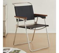 KIBONCY Silla de Comedor nórdica Retro, Silla Plegable Moderna y Minimalista con Patas de Acero Inoxidable y tapicería de Cuero, sillón ergonómico for Oficina/Oficina, Elegante Silla Auxiliar(Black)