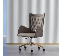 KIBONCY Silla de Oficina con Ruedas, Silla ergonómica for Escritorio, Silla de Ordenador con Altura Ajustable, giratoria, con reposabrazos, Estilo Ejecutivo.(Gray)