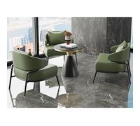 KIBONCY Silla De Oficina Italiana Moderna: Sillón Ergonómico Individual For Recepción, Salón, Reunión De Negocios con Juego De Mesa De Lujo Rock(Set2,A)