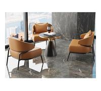 KIBONCY Silla De Oficina Italiana Moderna: Sillón Ergonómico Individual For Recepción, Salón, Reunión De Negocios con Juego De Mesa De Lujo Rock(Set2,C)