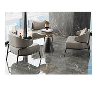 KIBONCY Silla De Oficina Italiana Moderna: Sillón Ergonómico Individual For Recepción, Salón, Reunión De Negocios con Juego De Mesa De Lujo Rock(Set2,B)