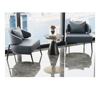KIBONCY Silla De Oficina Italiana Moderna: Sillón Ergonómico Individual For Recepción, Salón, Reunión De Negocios con Juego De Mesa De Lujo Rock(Set1,F)