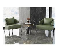 KIBONCY Silla De Oficina Italiana Moderna: Sillón Ergonómico Individual For Recepción, Salón, Reunión De Negocios con Juego De Mesa De Lujo Rock(Set1,A)