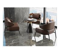 KIBONCY Silla De Oficina Italiana Moderna: Sillón Ergonómico Individual For Recepción, Salón, Reunión De Negocios con Juego De Mesa De Lujo Rock(Set2,D)