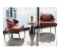 KIBONCY Silla De Oficina Italiana Moderna: Sillón Ergonómico Individual For Recepción, Salón, Reunión De Negocios con Juego De Mesa De Lujo Rock(Set1,E)