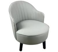 KIBONCY Silla Decorativa giratoria de Gran tamaño, Respaldo Ancho y Curvado, Silla giratoria tapizada Gruesa, sofá Individual Moderno para Sala de Estar(F)