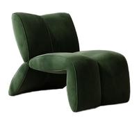 KIBONCY Silla Decorativa tapizada de Franela, Silla de Ocio ergonómica rellena de Esponja de Alta Densidad 45D for decoración de Sala de Estar, Oficina en casa(Green)