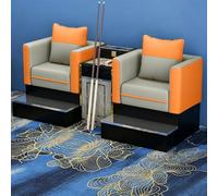 KIBONCY Silla for espectadores de Sala de Billar Comercial, cómodo cojín de Resorte, sofá for Ver Billar con reposapiés(A,7)