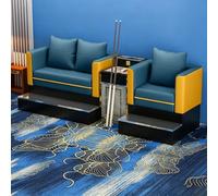 KIBONCY Silla for espectadores de Sala de Billar Comercial, cómodo cojín de Resorte, sofá for Ver Billar con reposapiés(B,4)