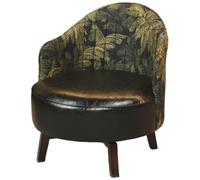 KIBONCY Silla giratoria Decorativa, Respaldo Ancho y Curvado, Silla giratoria tapizada Gruesa, sofá Individual Moderno para Sala de Estar(C)