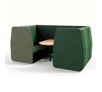 KIBONCY Silla Modular for visitas y privacidad, Incluye Mesa y Respaldo Alto for Salas de reuniones, bibliotecas y áreas de Descanso.(C)