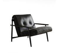 KIBONCY Silla, Silla Individual Italiana Minimalista Informal for salón, sofá Retro de Madera Maciza, balcón Lana Cordero con Respaldo(C)