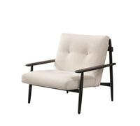 KIBONCY Silla, Silla Individual Italiana Minimalista Informal for salón, sofá Retro de Madera Maciza, balcón Lana Cordero con Respaldo(A)